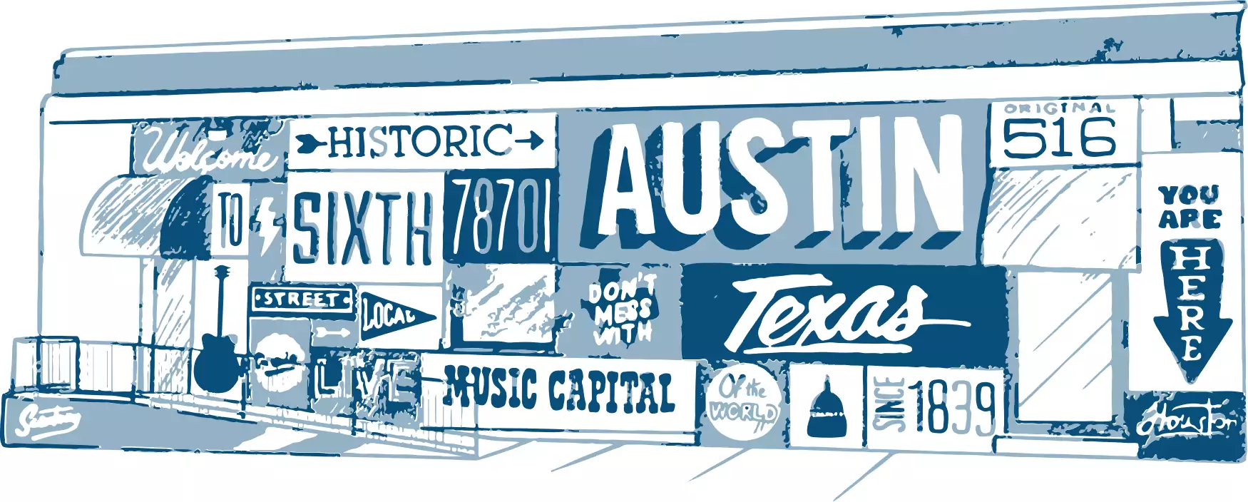 Illustration of Austin Texas